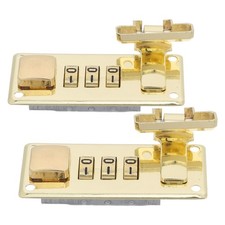 2 Pcs Golden Zinc Alloy Combination Locks For Luggage Travel Suitcase Lock