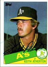1985 -Keith Atherton- Topps Autograph/Signed/Auto Baseball Card #166 Athletics