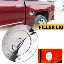 FOR 2007-2013 CHEVY SILVERADO 1500 3500 2500 HD Chrome Fuel Tank Gas Door COVER