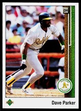 Dave Parker, 1989 Upper Deck, #605, Oakland Athletics,
