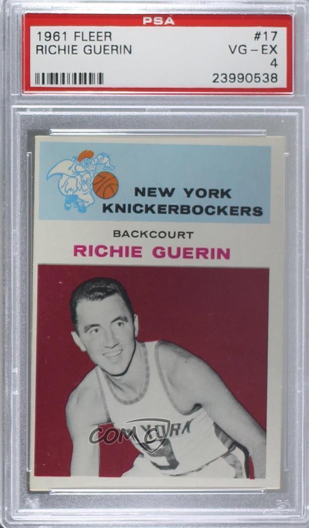 1961-62 Fleer Richie Guerin #17 PSA 4 HOF q8j