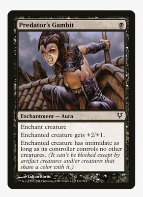 Predator's Gambit | MTG AVR | EDH Commander Black Aura Intimidate Evasion | LP