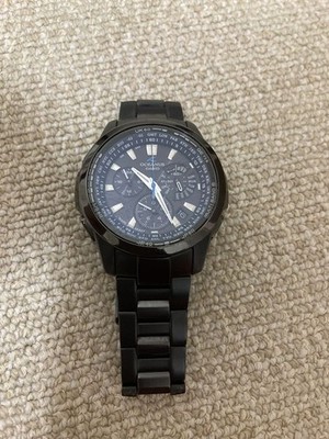 Casio Oceanus OCW M700 Schwarz Chronograph Uhr Herren Solar Blau 40mm Schnell...