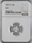 1897-O  10C BARBER SILVER DIME "NEW ORLEANS"  NGC G4  #8404752-006