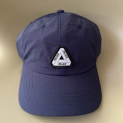 ネイビー palace P-6 panel cap フェイクレザー 26ss FAUX LEATHER P 6
