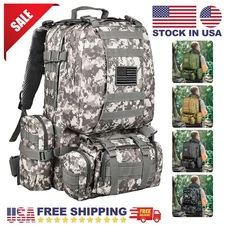 60L Large Military Tactical Backpack Army Molle Bag Rucksack 3 Day Assault Pack