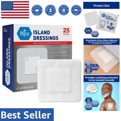 Individually Wrapped Sterile Bordered Dressings 4''x4'' - Perfect for Wound Care