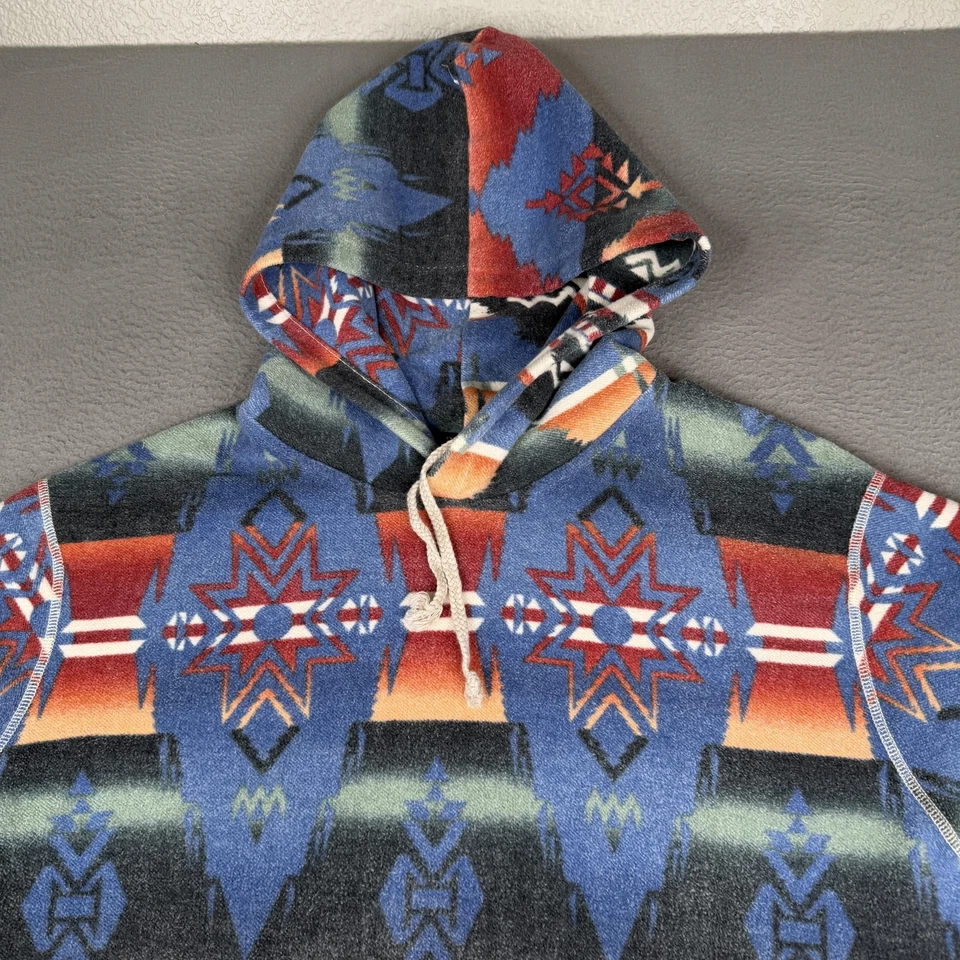 Polo Ralph Lauren Sudadera con Capucha Para Hombres XL Azul Azteca Estampado Suroeste Pullover Sudadera Foto 2 de 4