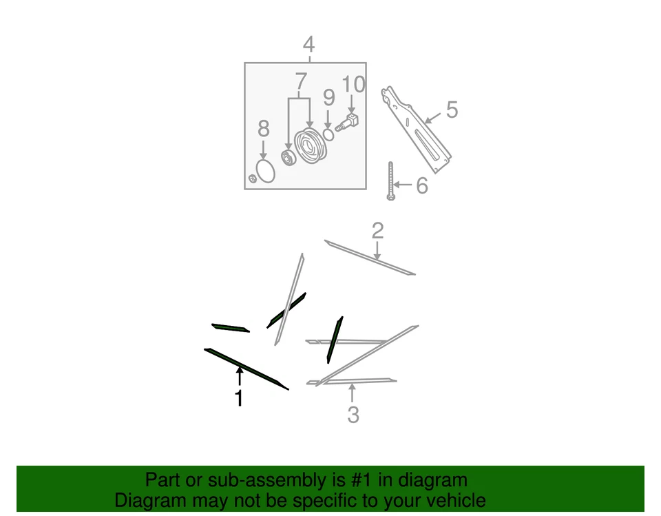 Nissan Pathfinder 1996-2000 genuino - correa alternador 11720-0W002 Foto 3 de 3