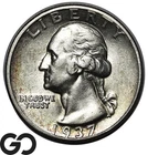 1937-D Washington Quarter, Choice AU++