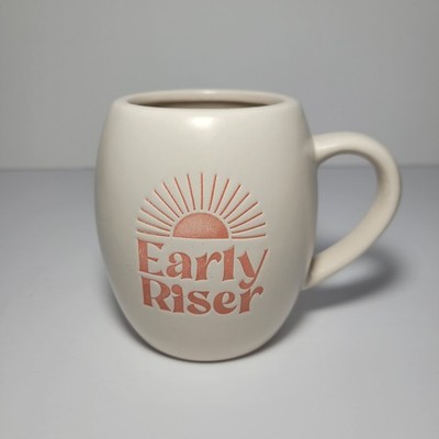 Retro Style ''Early Riser'' Ceramic Coffee Cup Mug