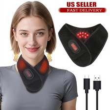 Electric Neck Massager Hot Compress for Pain Relief 3 Heat and Vibration Modes