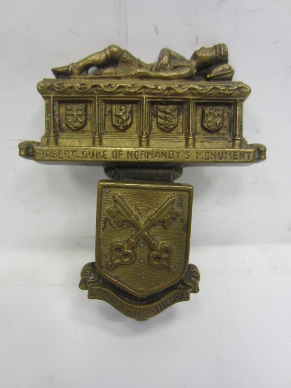 Vintage Robert Duke of Normandy Monument Gloucester Cathedral Small Door Knocker