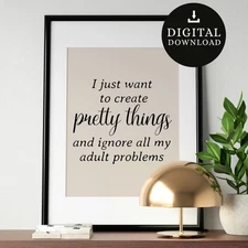 Digital Download Print | Printable Wall Art | Craft Room Decor