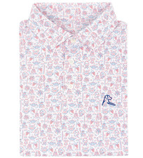 Rhoback American Icon USA Flag Golf Shirt Pro-Level Golf Shirt Bacon Collar