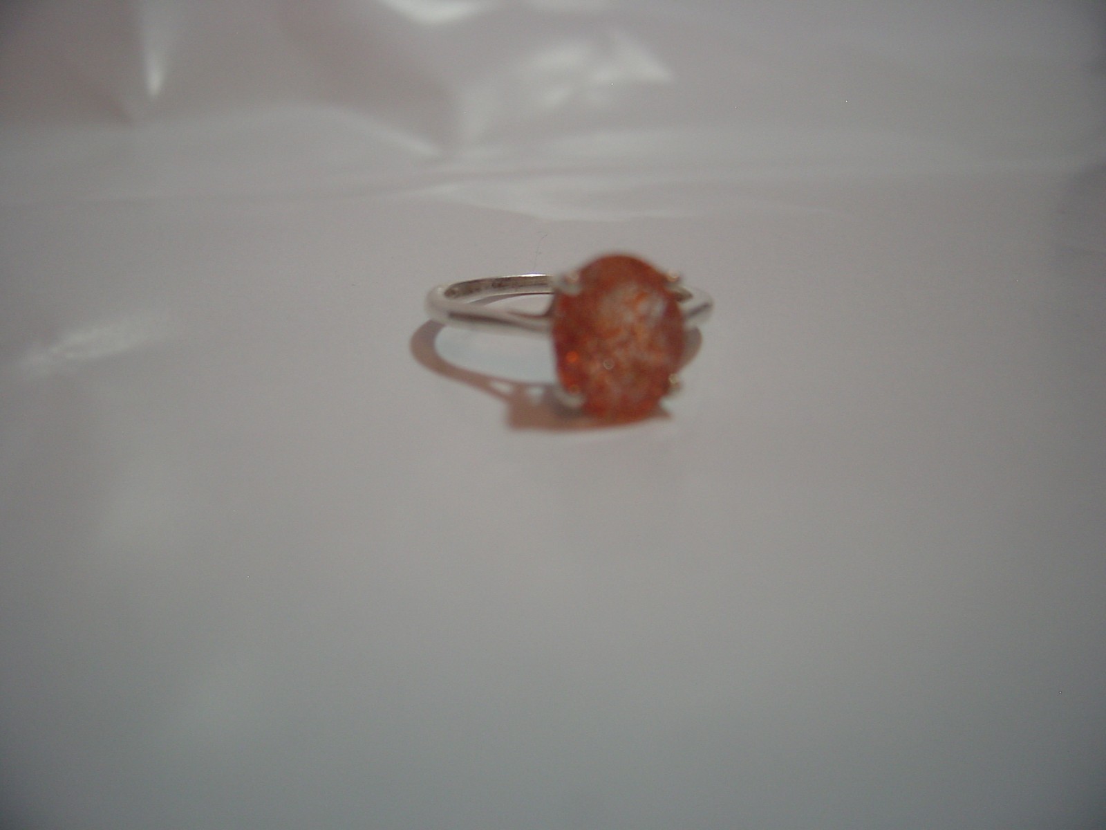 beautiful Solid Silver Ring-natural large orange … - image 14