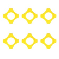 6 1.46" Quadrangular Rubber Rings for Mic, Yellow, 6 Pack