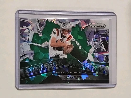 2025 Panini Prizm Drake Maye #6 Prizm Break Green Ice Prizm New England Patriots