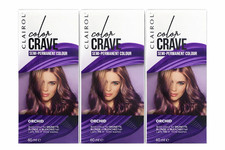 3  x CLAIROL COLOR CRAVE SEMI-PERMANENT HAIR COLOR DYE - ORCHID 60ml 