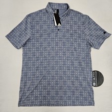 Adidas Go-To Printed Preloved Ink Polo Golf Shirt Blue White Men's Size Large