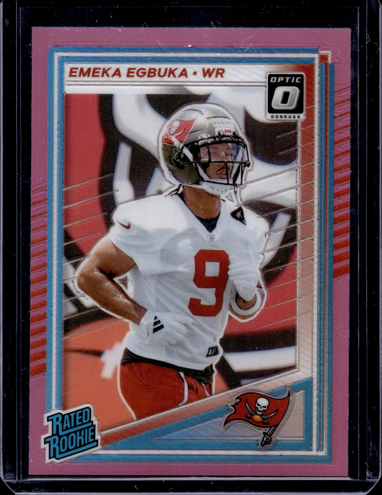 2025 Donruss #375 Emeka Egbuka Optic Rated Rookie Preview Pink Buccaneers J12