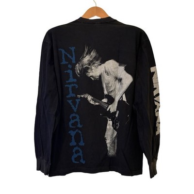 Vintage Nirvana 90's Kurt Cobain Long Sleeve Shirt Size XL REPRINT