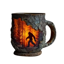 Bigfoot Forest Fire Mug Special Mugs Bigfoot Coffee Mug Design With 3d Relief