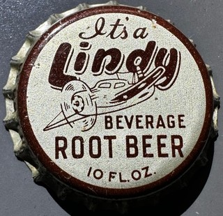 Vintage It's A Lindy Beverage Root Beer Cork Soda Bottle Cap Boone Iowa