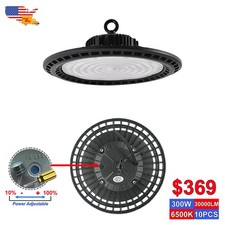 10Pack Round Led Shop Lights 30000Lm 300W Workshop GYM Industrial Facility Light