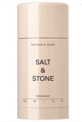 Salt & Stone Unisex Deodorant Stick, Saffron & Cedar Scent, 2.6 oz