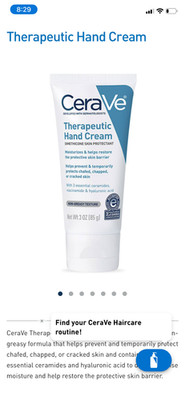 CeraVe Therapeutic Hand Cream   Fragrance Free   New Sealed