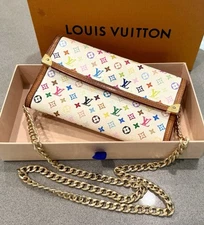 Authentic Louis Vuitton Murakami Multicolor International Trifold Wallet W/Box