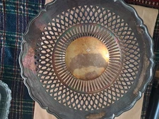 compote serving tray, silver plate, unusual! (34)