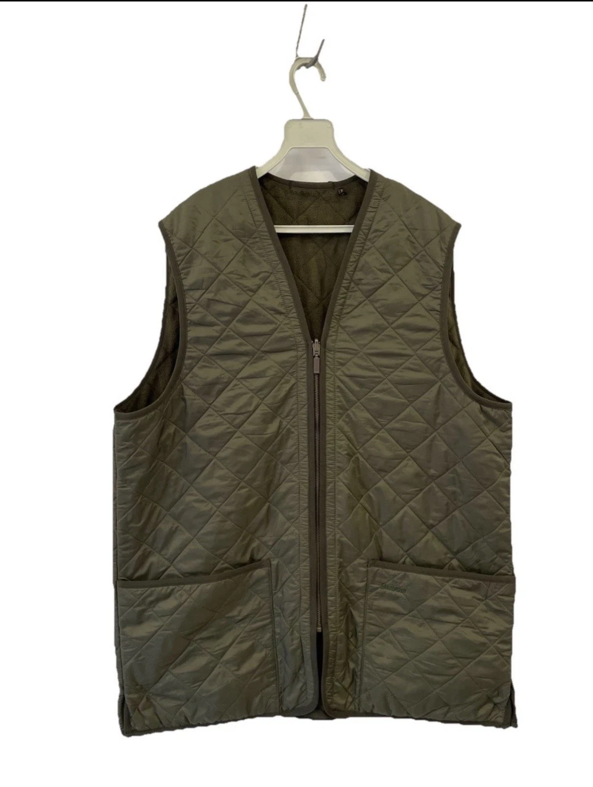 Barbour Monty Gilet Vest Quilted Dark Olive Green New XXL
