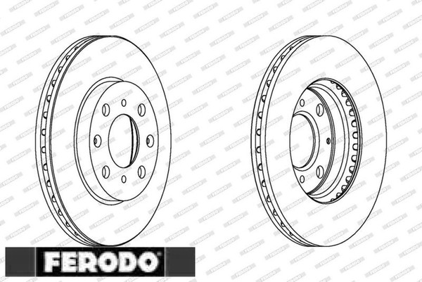 2X Bremsscheibe Ferodo DDF1231C 2 Bremsscheiben Vorderachse Vorne FüR Honda-image