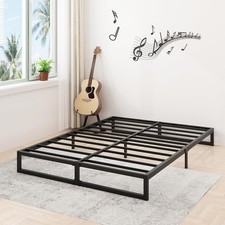 16 Inch Bed Frame Queen Size Heavy Duty Steel Slat Support Metal Platform Queen