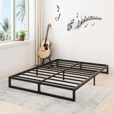 16 Inch Bed Frame Queen Size Heavy Duty Steel Slat Support Metal Platform Queen