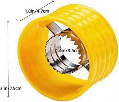 Yellow Corn Peeler Tool for Corn on Cob, Corn Remover, 2pc Set, Reinforced