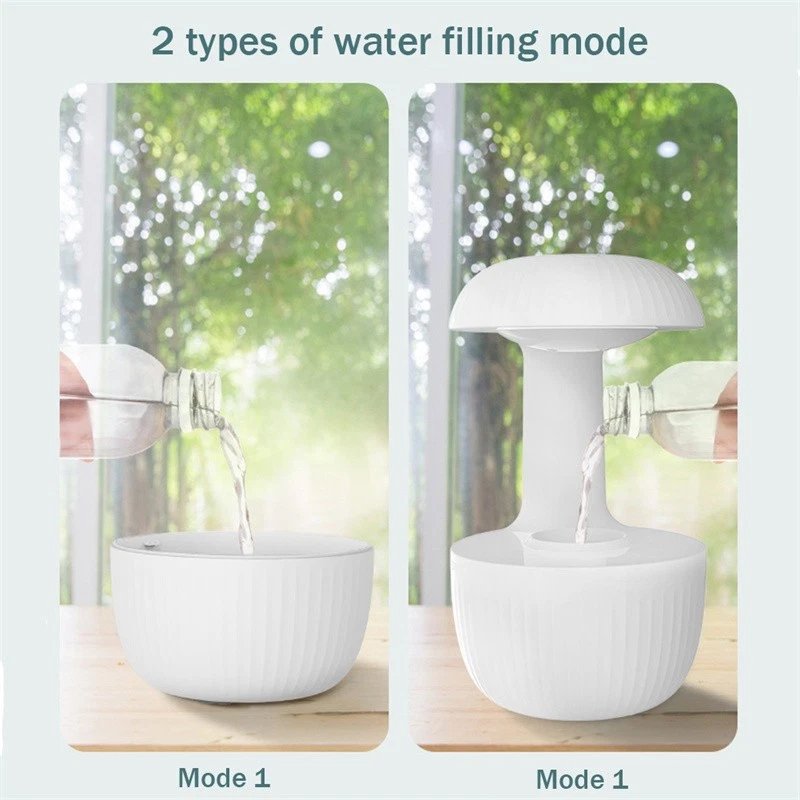 Anti-Gravity LED Air Humidifier USB Cool Mist Maker Silent Aroma Diffuser Home - Image 3 of 4