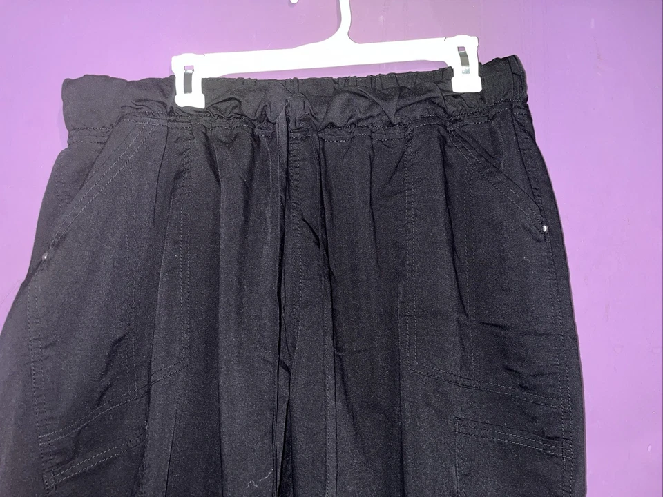 Pantalones Médicos Scrub Star Para Mujer Negros Talla Grande Para Mujer 2XL Parte Inferior Exfoliante para Jogger Foto 3 de 4