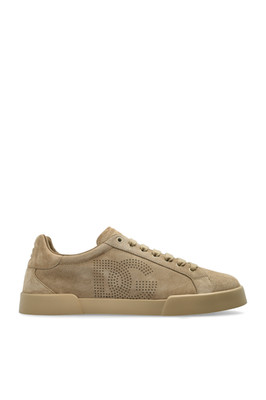 DOLCE&GABBANA Portofino Beige Suede Sports Sneakers New & Authentic