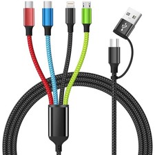 Travel 4 in 2 Multi Charging Cable, Dual Type-C, 1Pack 5FT