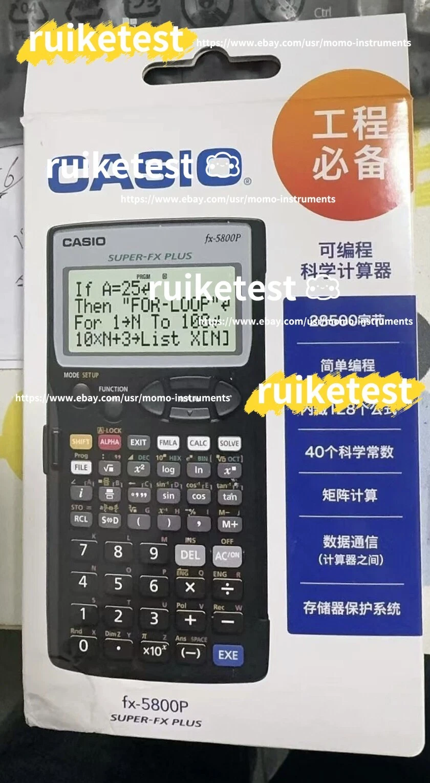 CASIO FX-5800P Programmable Graphic Calculator 10 Digits
