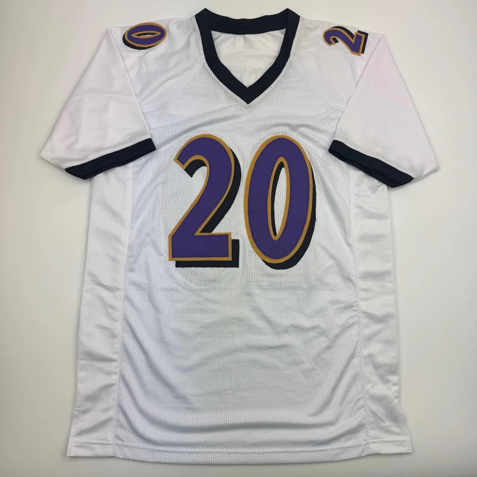Camiseta de fútbol blanca autografiada/firmada Ed Reed Baltimore Beckett certificado de autenticidad BAS Foto 4 de 4