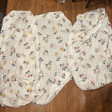 Vintage 1984 Disney Dundee Crib Fitted Sheet ABC's Baby Mickey, Minnie  Friends