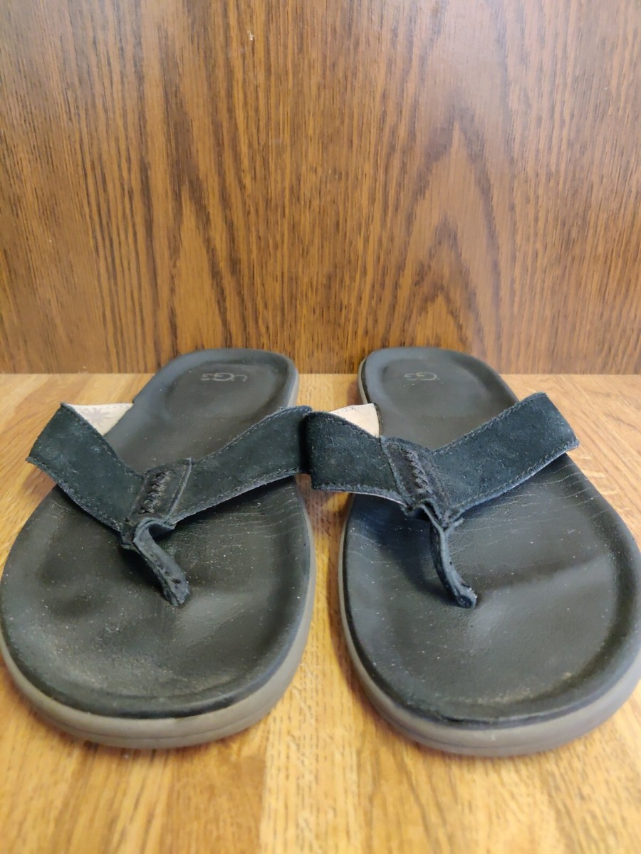 UGG Men's Brookside Canvas Flip Flop - Black | eBay