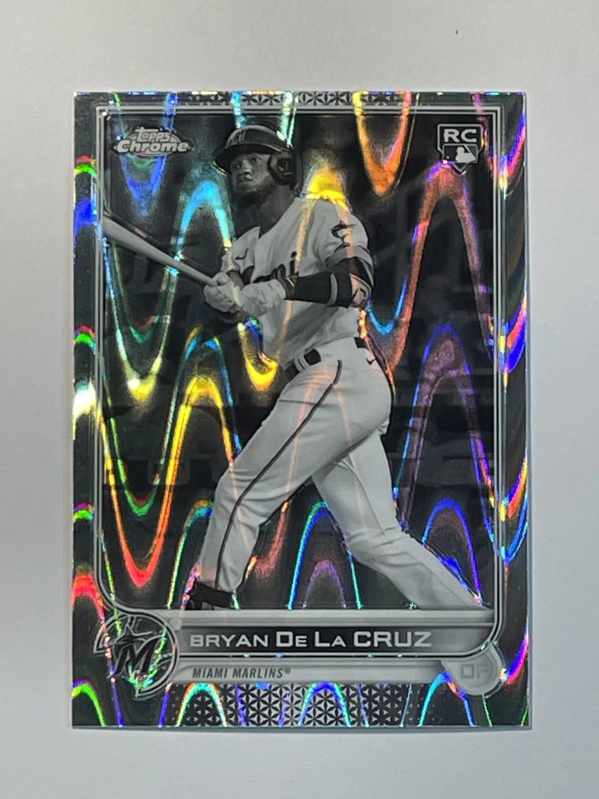 2022 Topps Chrome Bryan De La Cruz #216 Black White Raywave Refractor   RC