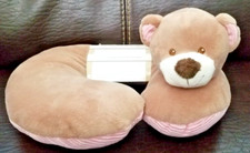 Bear Plush Baby Neck Pillow Travel Blue Nursery Pillows KellyBaby