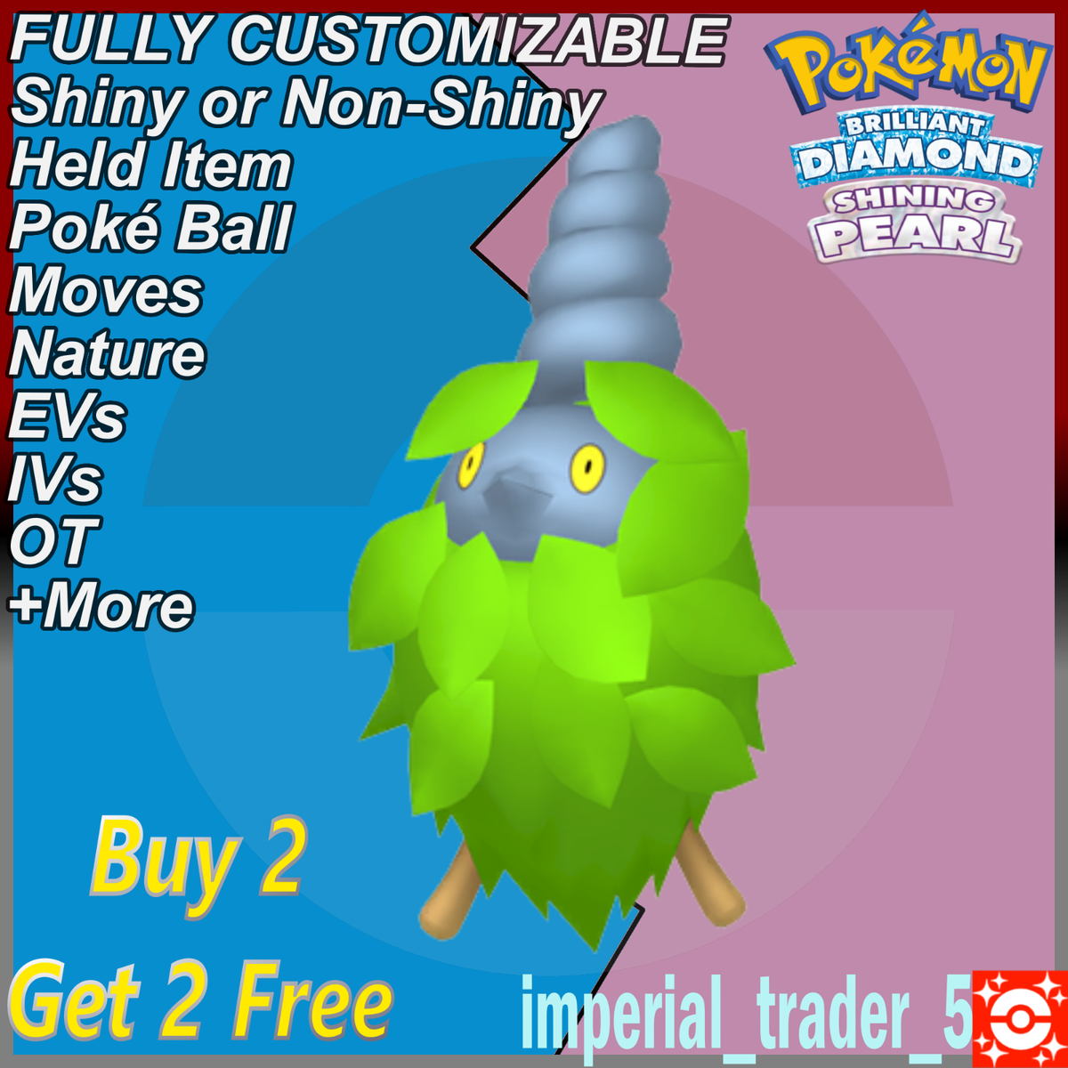 Pokemon Brilliant Diamond & Shining Pearl ✨ Shiny Burmy ✨ 6IV
