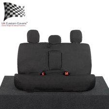 Mitsubishi L200 Mk7 Rear Seat Covers Tailored (2015 Onwards) Black 206